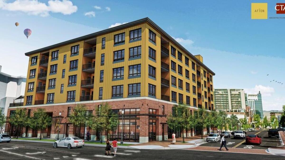 The Afton will feature a private rooftop patio and garden area. The new condo development is located near the Main Boise Public Library between 8th and 9th streets.