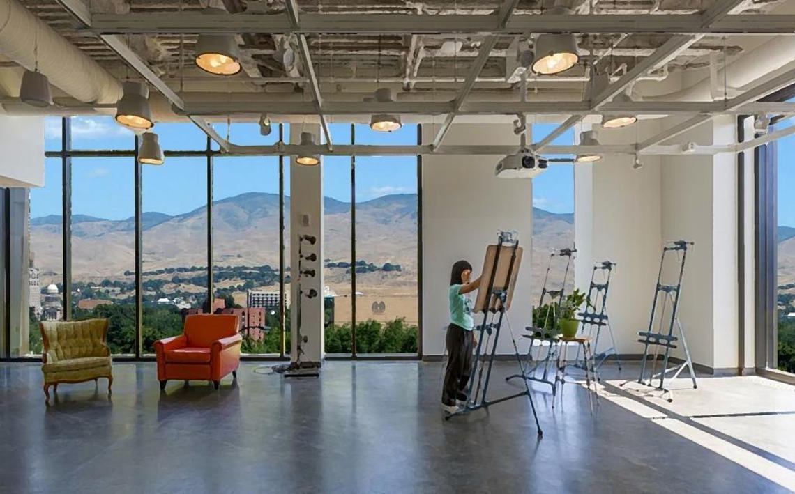The new Boise State Center for Fine Arts will feature large glassed-in studios with natural light, classrooms and exhibit space.