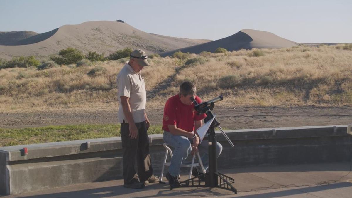 See the sky through a solar telescope at Bruneau Dunes State Park.
