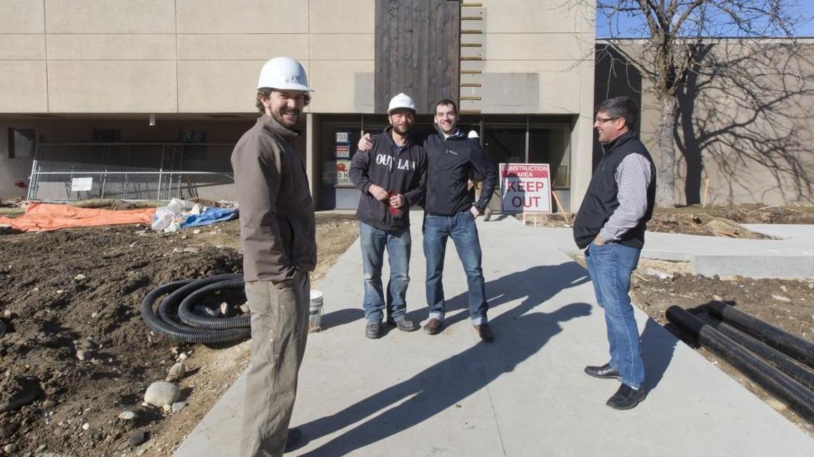 Payette Brewing’s Mike Francis, left, Ian Fuller, Brandon Records and Tyler Stucky are eager to open the doors of the new location at 733 S. Pioneer St. off River Street in Boise.