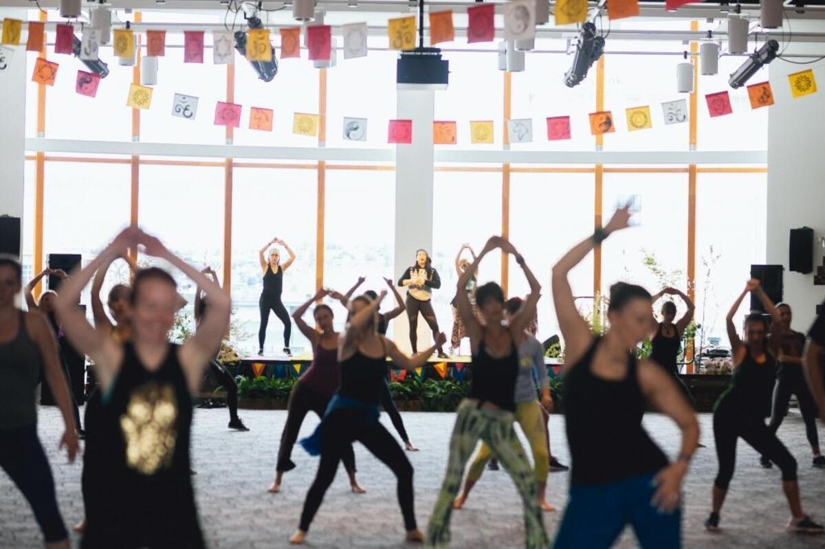 One of the most successful community collaborations happened in March as Yogafort, part of the Treefort Music Fest, took over the Pioneer Room.
