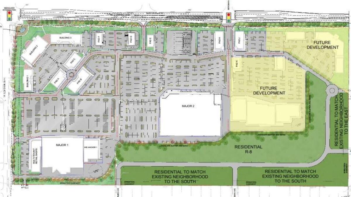 Linder Village, a large commercial project in the planning phase in Meridian, could include two big-box stores in the first phase. A detailed plan for the project’s second phase doesn’t exist yet.