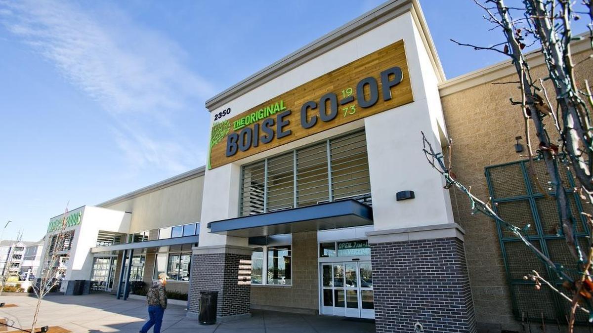 A customer walks into the Boise Co-op at The Village at Meridian in January.