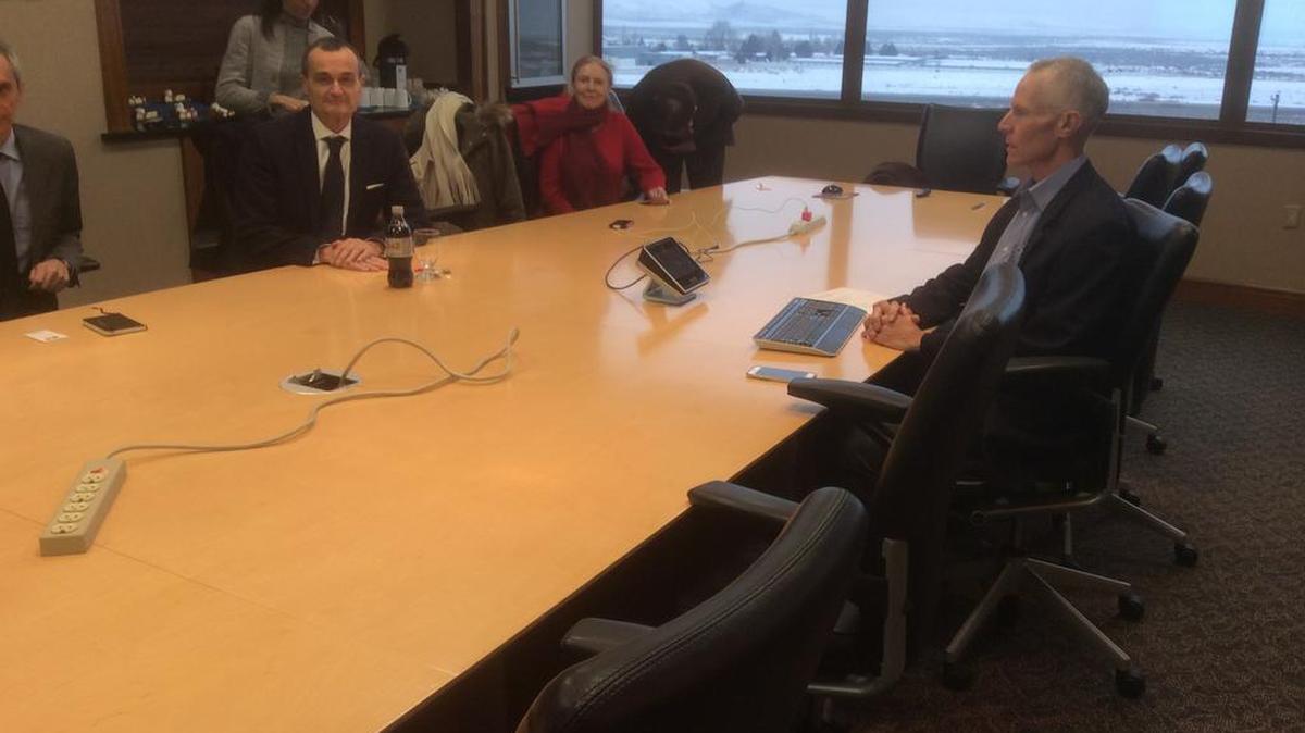 Gérard Araud, French ambassador to the United States, meets Wednesday, Dec. 2 with Michael Sadler, Micron Technology, Inc. vice president for corporate development.