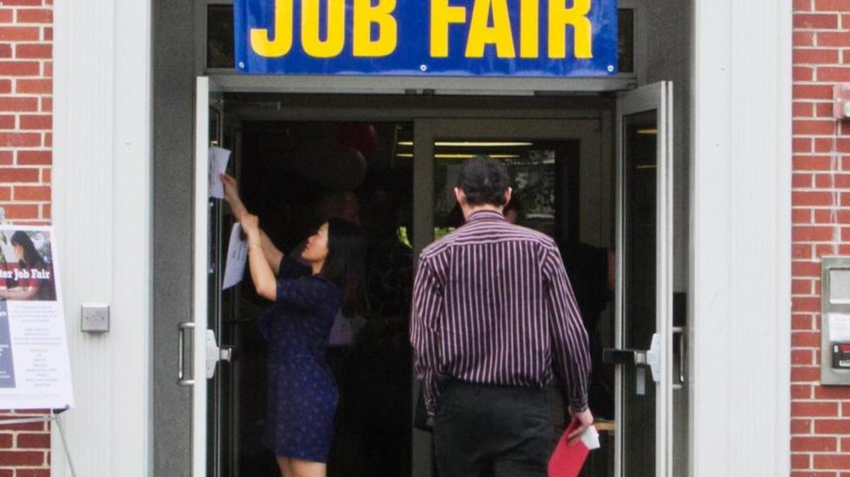 The Idaho Department of Labor hosts a job fair at its Downtown Boise office in 2013. The state credits the economic recovery with helping drive down unemployment-insurance claims and boosting the size of the fund that pays them.