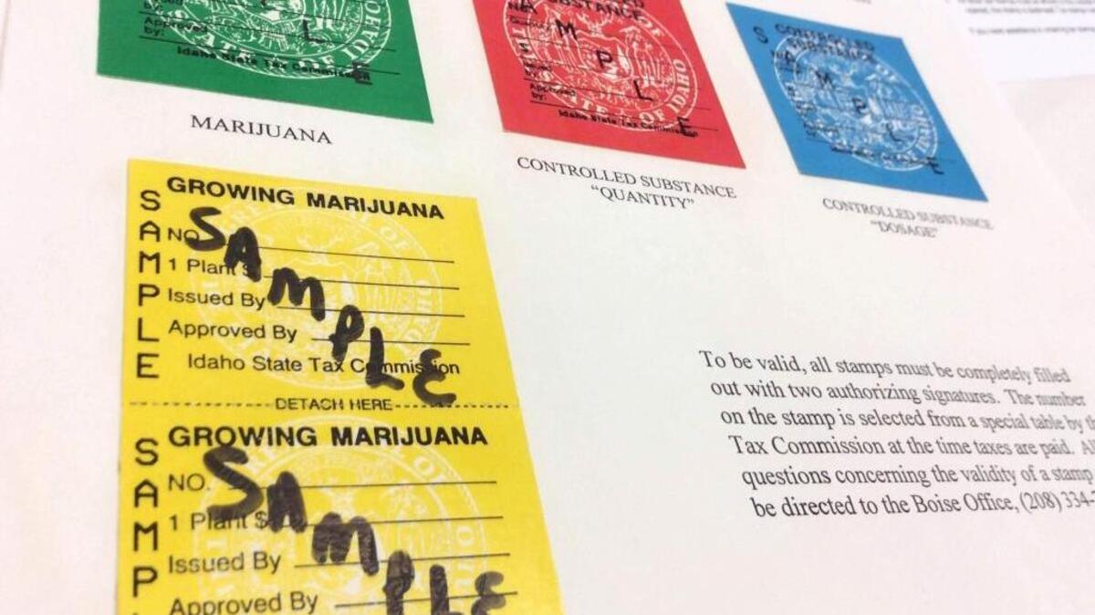 The Idaho Tax Commission sells tax stamps for marijuana and other illegal substances.