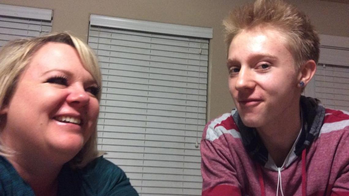 Talon Owens, right, at home with his mother, Tawnia Owens. “Today is a gift,” Talon said. “If you can focus on that silver lining, that’s what will make it the best.”