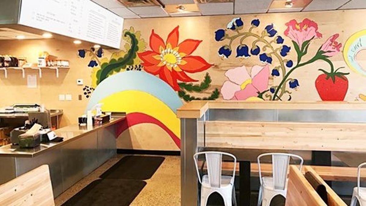 Each Waffle Love restaurant has its own look and personality. Here is the interior of the Waffle Love restaurant in American Fork, Utah, the town where the company makes its headquarters.