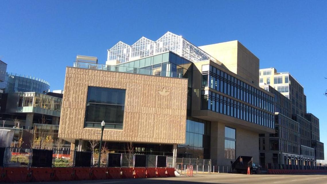 Construction started on the new J.R. Simplot Co. headquarters in April 2015. This photo was taken from the corner of Front and 9th streets.