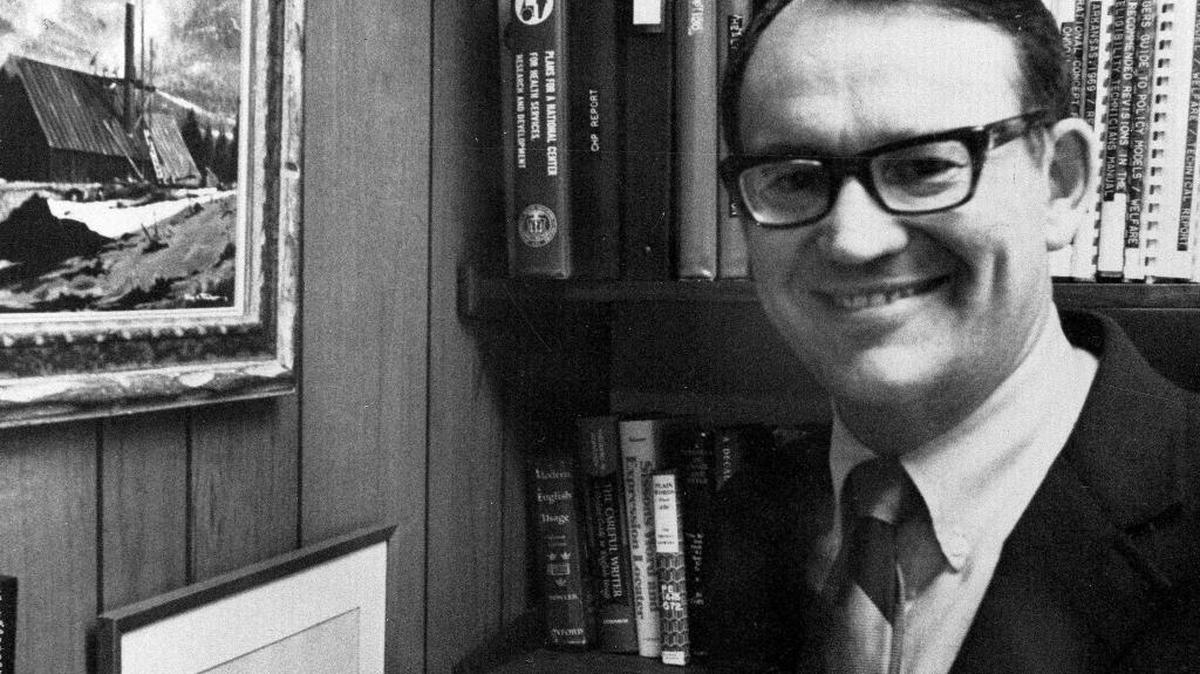 Dr. Paul Ellwood, often called the father of HMOs, coined the term in 1970, the year this photo was taken in his Minneapolis office. His argument that health-maintenance organizations would help drive down health-care costs while keeping patients healthy culminated in a 1973 federal law that led to the proliferation of HMOs.