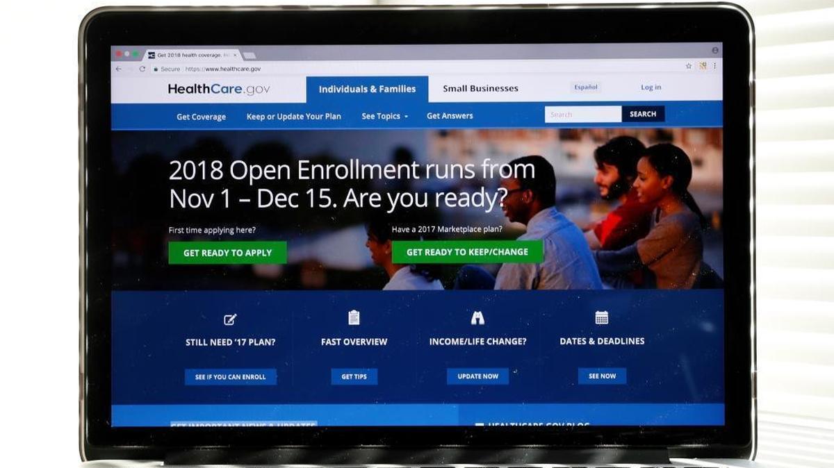 In this Oct. 18 photo, the Healthcare.gov website is seen on a computer screen in Washington.