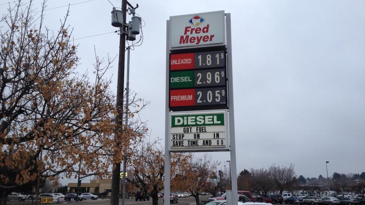 When this picture was taken Jan. 10 in Boise, Treasure Valley gasoline prices were near their lowest point in a year. Prices have climbed recently, though a fall in oil prices the past couple of weeks could moderate further increases.