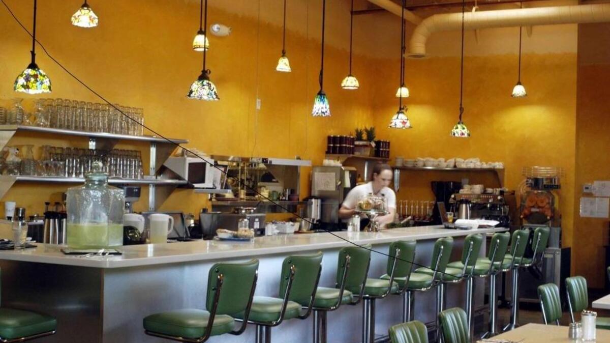 The interior of The Griddle in Meridian pays homage to the classic American diner.