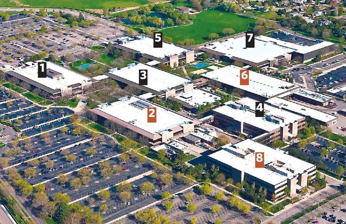 This photo before a 2016 landscaping project illustrates the size of the HP Boise campus, which at time employed 7,000 people.