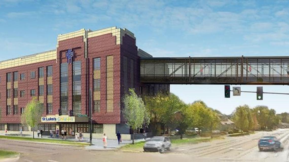 A sky bridge will connect The Children’s Pavilion to the St. Luke’s Children’s Hospital.