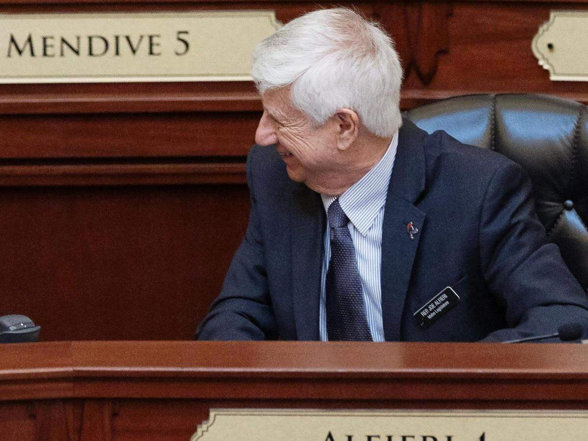 This crop by Dave S. on 2-18-26 after a reader pointed out to Carolyn K. that it wasn’t Rep. Ted Hill at left, as the caption said, when we used the full original photo in Carolyn’s story about an Alfieri bill to require district elections in cities with 25,000 or more residents.