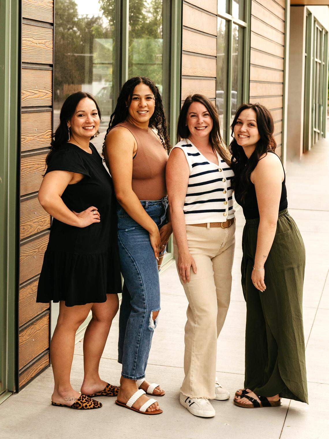 The four co-owners stand outside their newly leased space on the ground floor of the Old Town Lofts in Downtown Meridian. From left: McClung, McCreery, Gale and Stetch.