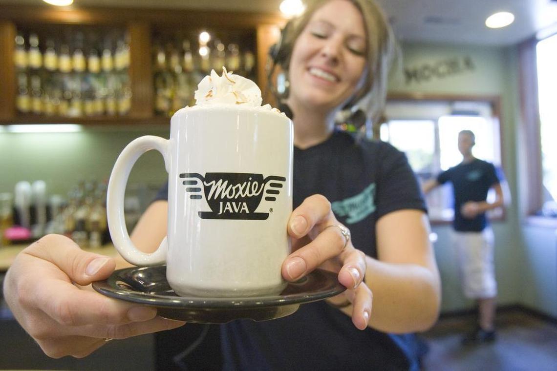 Jenny Simmons serves a cup of coffee at the Moxie Java on Chinden Boulevard in 2010. Nearly 70 stores nationwide still carried the Moxie name then, half of them in Idaho.