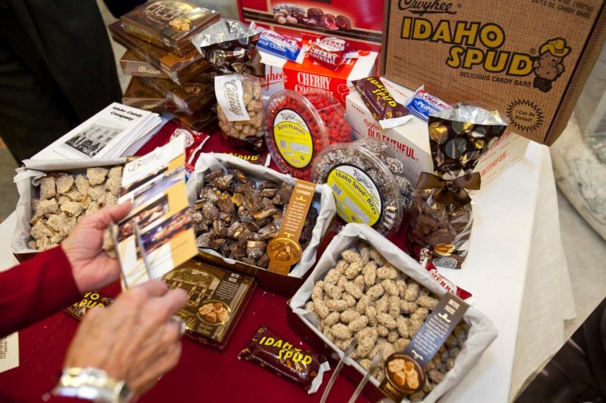 The Idaho Candy Company table at the Buy Idaho trade show in 2011.