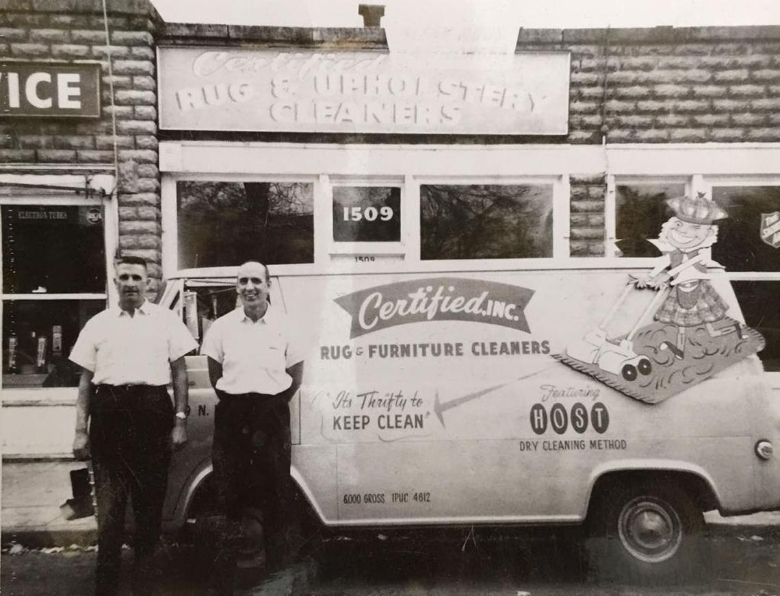 Then-owners Bill Simpson, left, and Frank Dunne, right, started Certified in 1950. Frank’s son Jerry took over in 1990.
