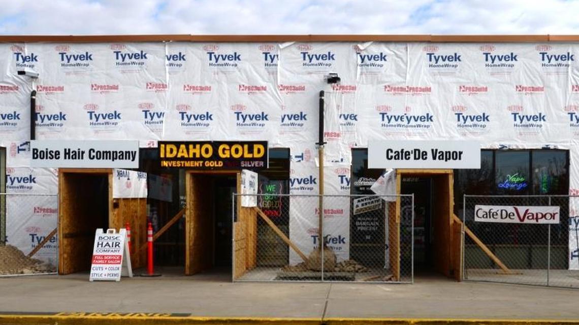 Construction crews have begun work to modernize the facade outside shops at the Northgate Shopping Center at State Street and Gary Lane in West Boise. The shops remain open during construction.