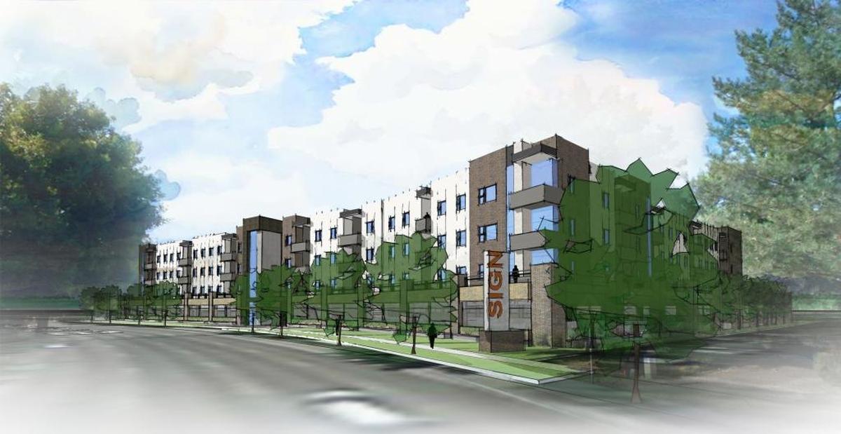 An artist’s rendering of the proposed Park Place development, a new project from Gardner Co.