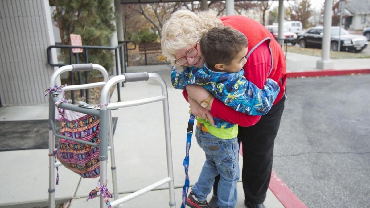 Hakeem Hughes, 5, comes to visit his grandmother, Carol Dixon. Dixon is a senior who has a UnitedHealthcare insurance plan through AARP. She has gone to the same doctor in Boise for many years, but suddenly and inexplicably he was dropped from her plan’s network.