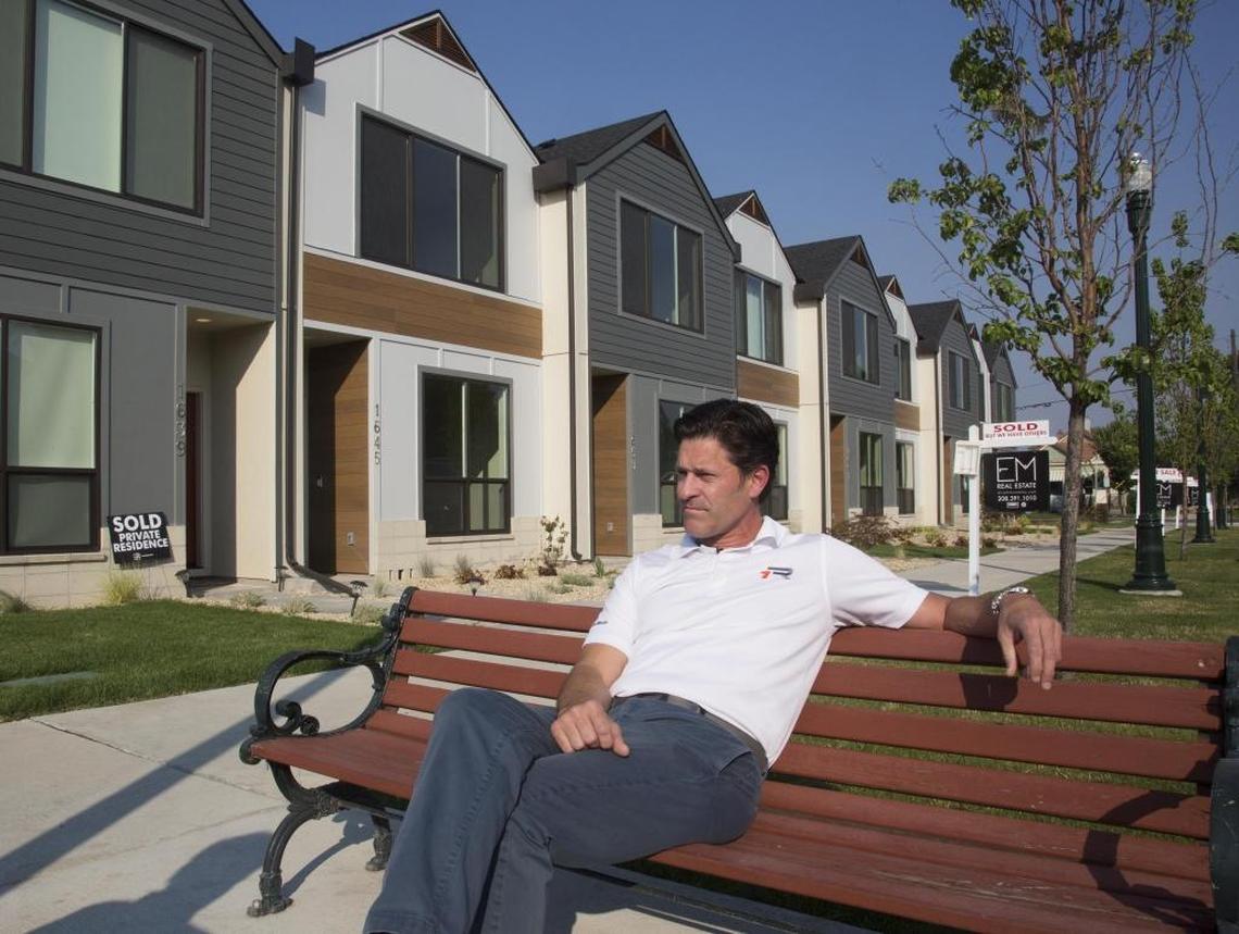 Where most people saw a vacant lot, David Hale, president and owner of Hale Development, Inc., had a vision of contemporary housing adjacent to Downtown Boise’s Linen District, which he developed. Seven of the nine Idaho Street Townhomes have already been sold. Six more are planned in Phase 2 of the project.