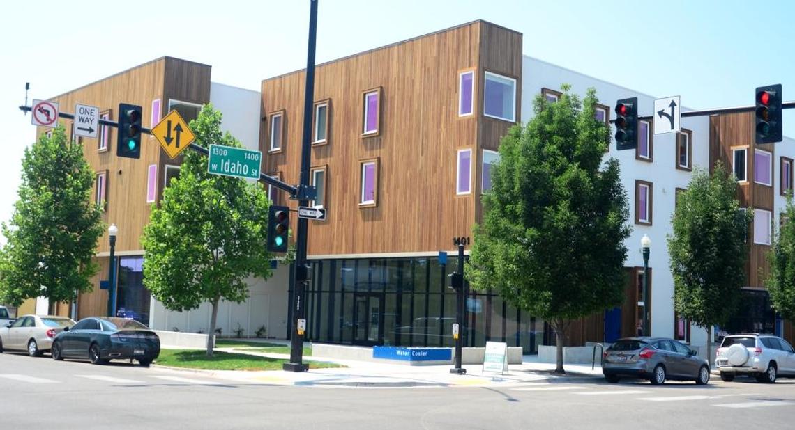 The Watercooler Apartments at 1401 W. Idaho St. has one-, two- and three-bedroom apartments for rent. The building includes fitness and business centers, bicycle storage, parking and retail space on the ground floor.