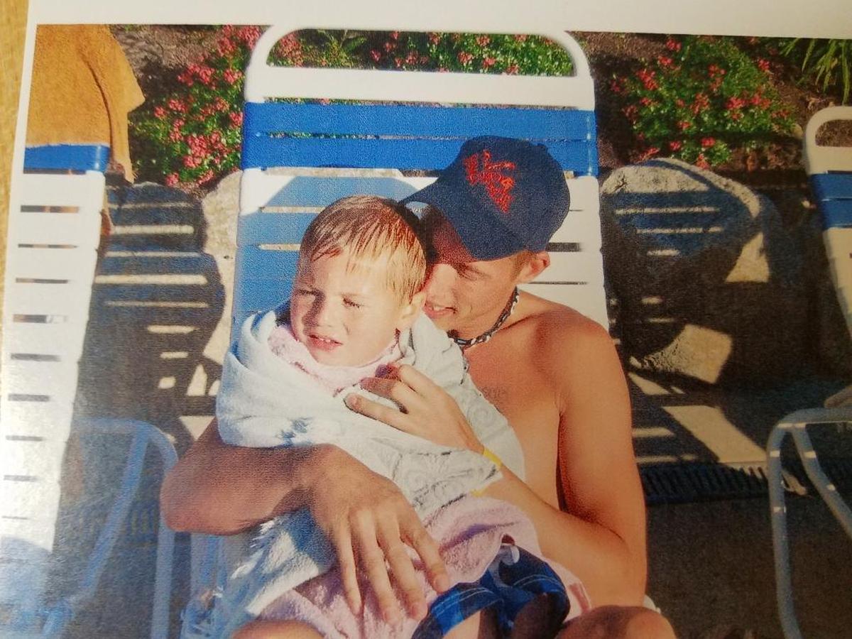 Brandon Ho’Rine on a trip to the beach with son Devaan, who is now a teenager. Ho’Rine also had a stepdaughter, now 18, whom he raised with his ex-wife, and a son who turned 1 year old this month.