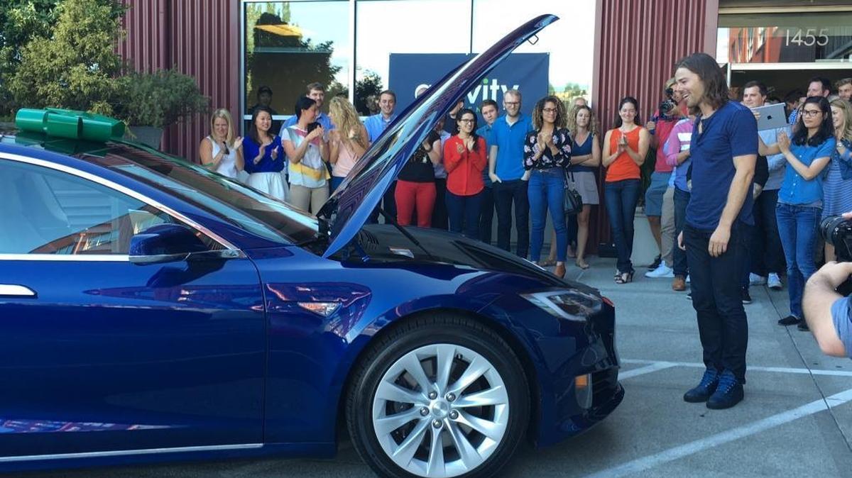 Dan Price, a Nampa native and CEO of Gravity Payments in Seattle, received a Tesla as a gift from employees after prevailing in a lawsuit filed by his brother and company cofounder, Lucas Price.