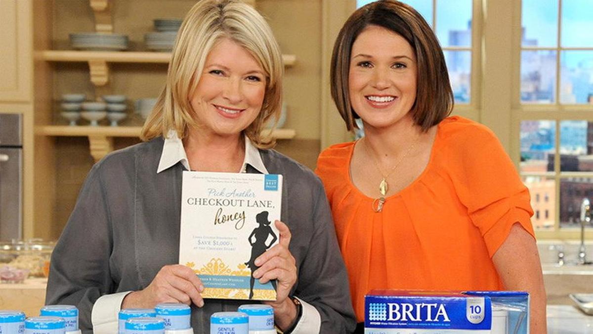 Joanie Demer gets help from Martha Stewart promoting the popular book, “Pick Another Checkout Lane, Honey.”