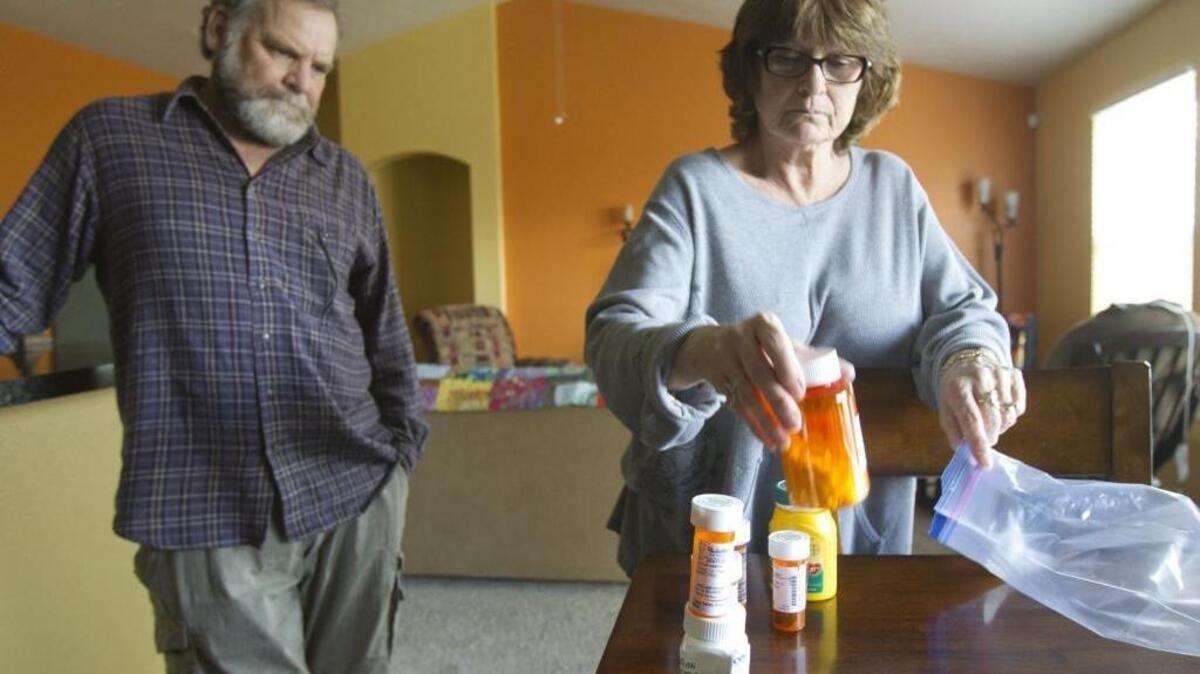 Colin Smith is a cancer patient who sought charity support to pay thousands of dollars for post-transplant medication — and, after receiving that support, had the medication delayed by insurance. “The (drugs) to keep him alive, we cannot get,” said Lavona Husted, his caretaker and friend, as she lined up all the other medications Smith takes.