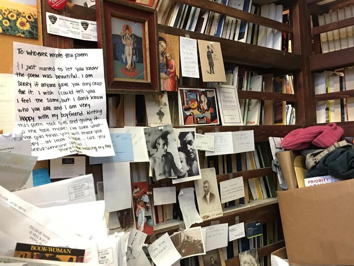 As much as Trip Taylor will miss the books when his shop closes, he will miss his well-tended space a little more. There’s a picture of a tired Dalai Lama that he found in a book, and a letter from a grateful poetry reader, discovered in the same fashion.