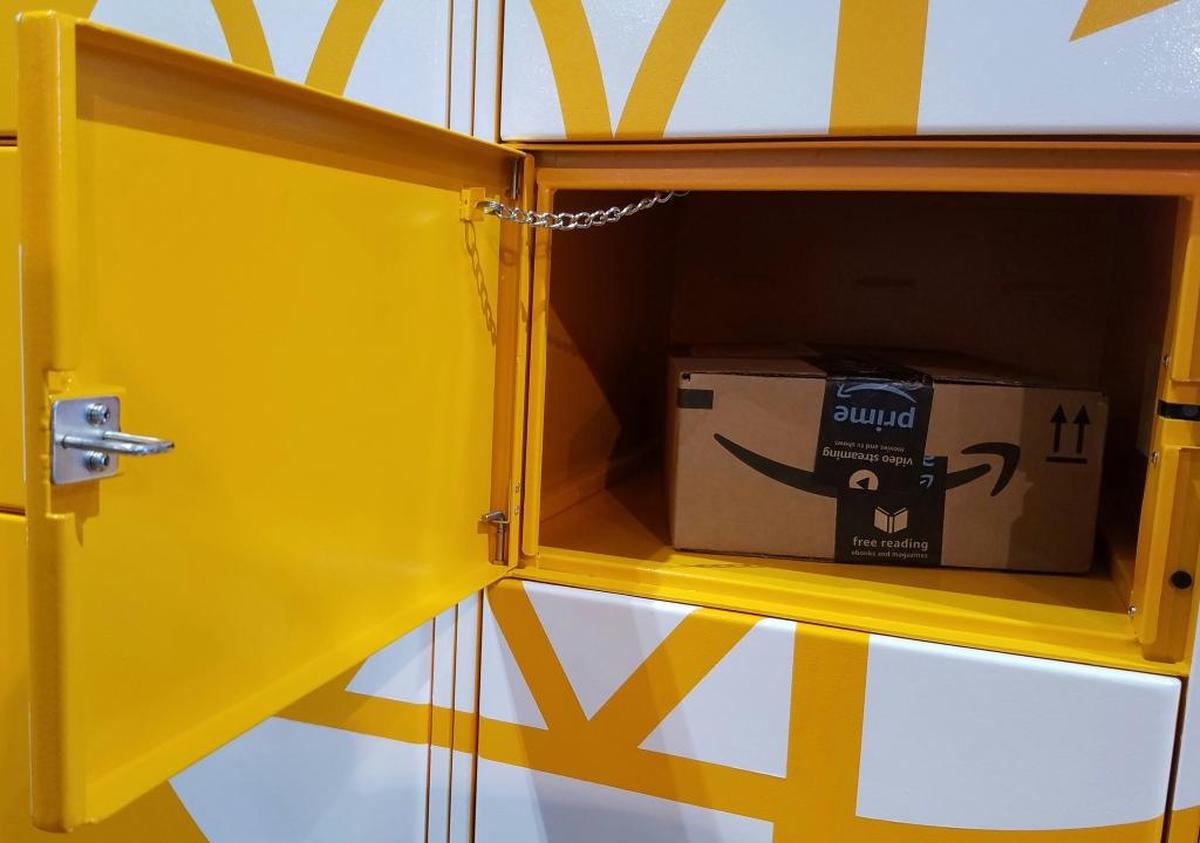 As soon as the code it typed in or scanned, a door opens to reveal the package. Returns can also be sent to Amazon through the setup.