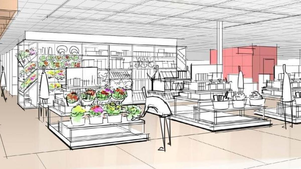 This conceptional drawing showing the sales floor near one of the entrances at a Target store undergoing a remodel. The Minnesota retailer plans to spend $1.1 million on an upgrade early next year on its West Boise store at Eagle Road and Chinden Boulevard.