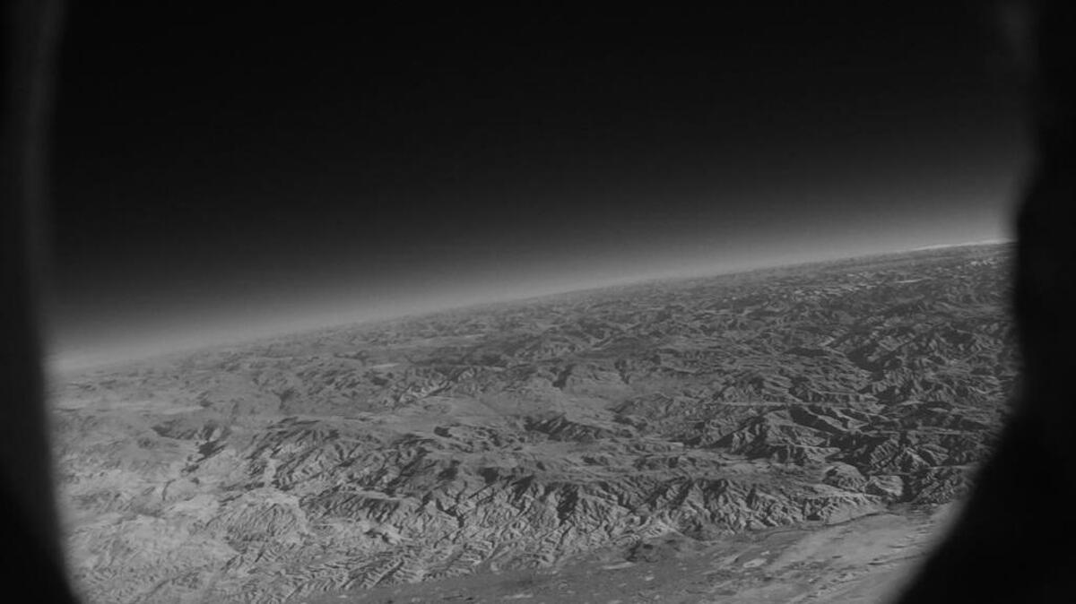 Infrared photos taken by L. Paul Verhage via weather balloon show an alien side of Idaho’s landscape. This photo was taken at 38,000 feet.