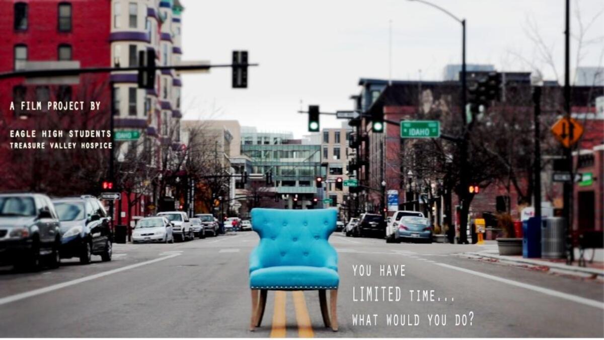 “The Teal Chair” will have its public debut on Thursday, April 26, at JUMP. This is its poster art. The film explores end-of-life issues.