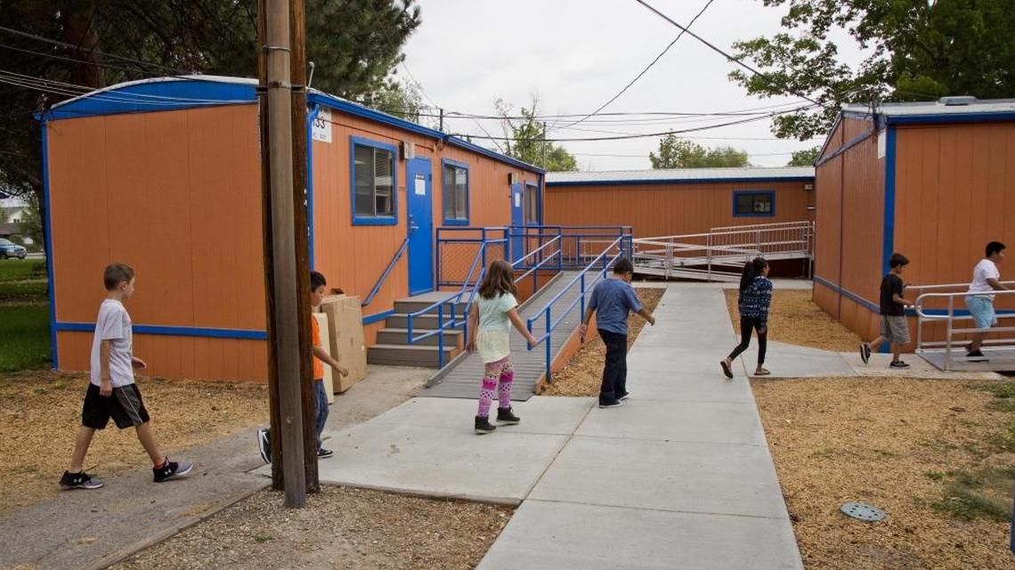Whittier Elementary has nearly 600 students in school this year in a building designed for only 300. Portable classrooms have been the solution for the overflow for many years, but are not an ideal long term solution. The school would be replaced with a new, larger building that would eliminate the need for portables if the March 14 bond passes.