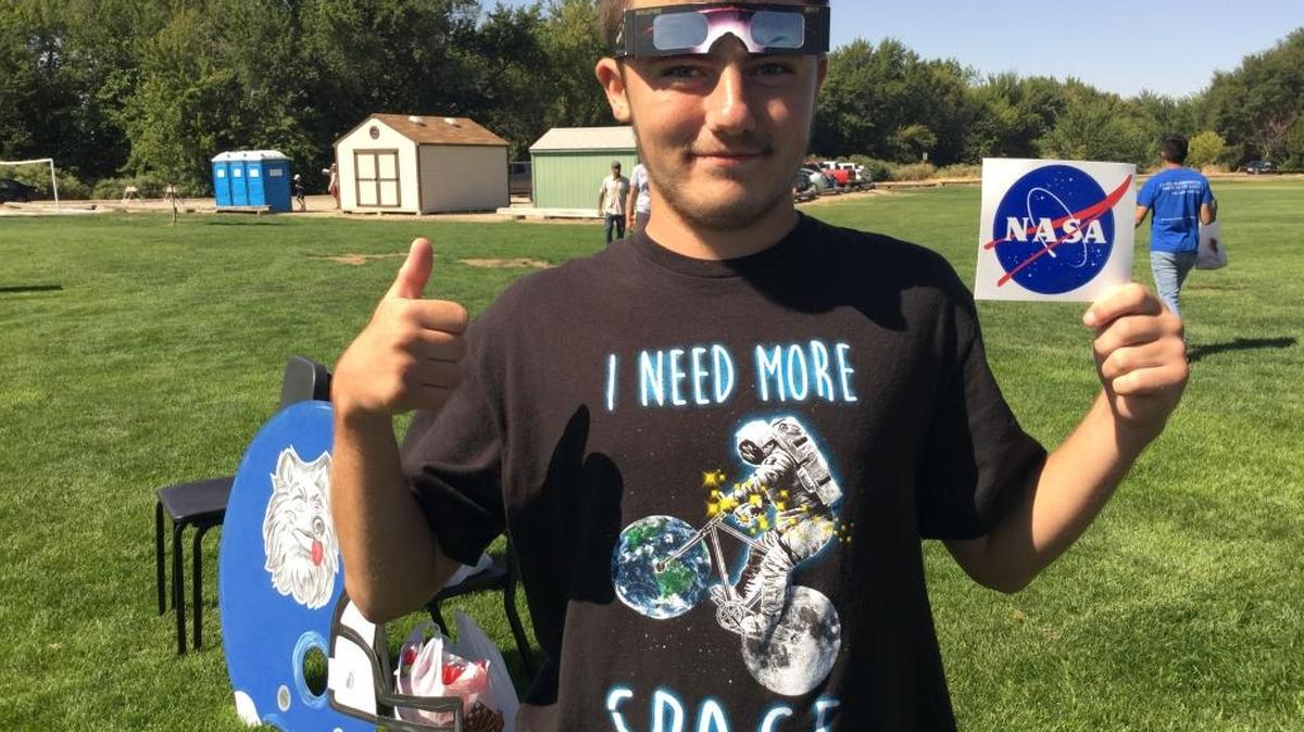 Robert Brown, an Emmett High School 10th grader gave a big thumbs up to the eclipse. He’s ready to do it again, he said.