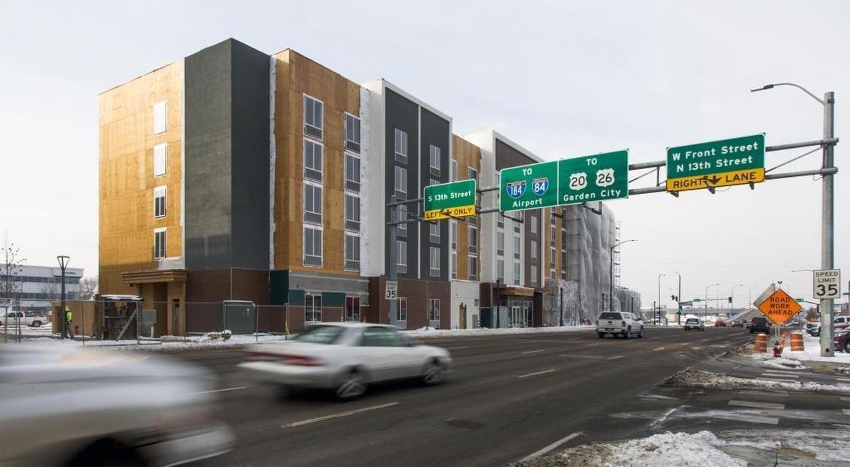 This Hilton Garden Inn with 175 rooms is under construction at 13th and Front streets in Boise. It will include a separate 644-space parking garage. Three other hotels opened Downtown in 2017.