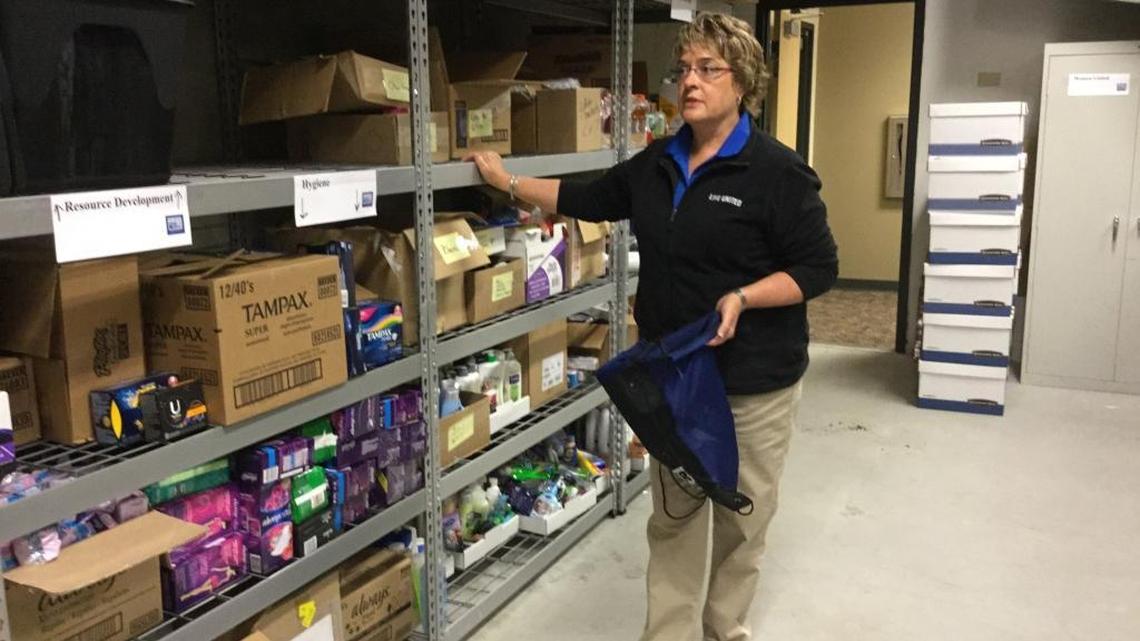 Nora Carpenter, executive director of United Way of the Treasure Valley, is shown at the organization’s Boise office, where the staff keeps a stock of items for people in need. United Way recently released its 2017 Community Assessment that looks at the challenges Idahoans are facing in the current climate.