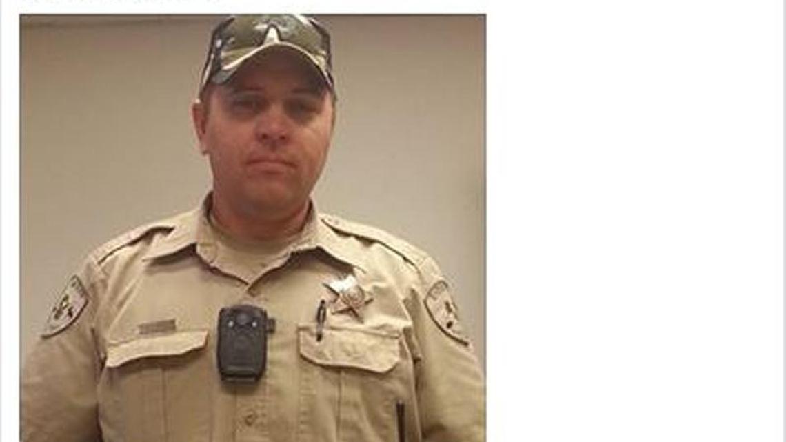 Deputy Cody Roland wears one of the new body cameras donated to the Adams County Sheriff’s Office in this July 29 Facebook post.