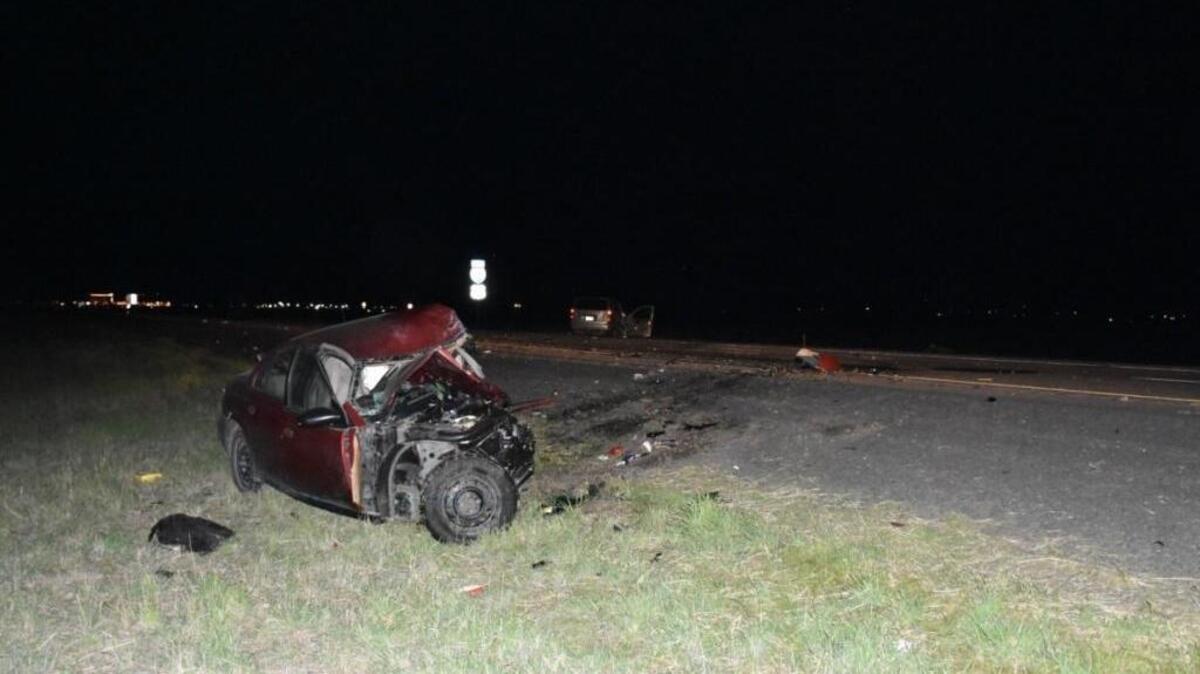 Two people died and two were hospitalized after a crash on I-84.