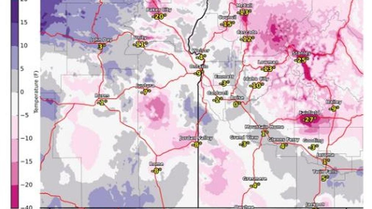 Boise hit zero degrees Fahrenheit at the airport for the first time in over three years on Sunday morning.