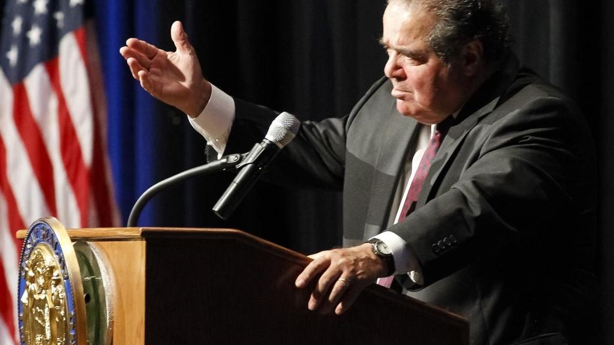 U.S. Supreme Court Justice Antonin Scalia gave the keynote speech at the Snake River Adjudication celebration dinner at the Boise Center on the Grove in Boise, Idaho, on Monday, Aug. 25, 2014.