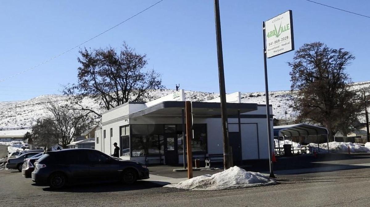 420Ville, a marijuana dispensary, sits on Washington Street, the main street running through the small eastern Oregon town of Huntington. Voters in Ontario could decide in November whether to allow recreational marijuana sales at similar dispensaries in the border town, 30 miles closer to Idaho’s population center.