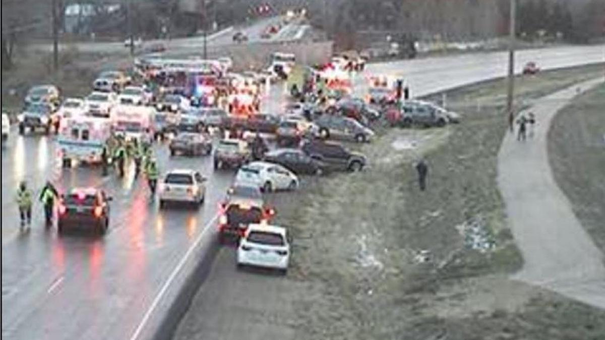Several vehicles were involved in a crash near State Street and Ballantyne Lane.