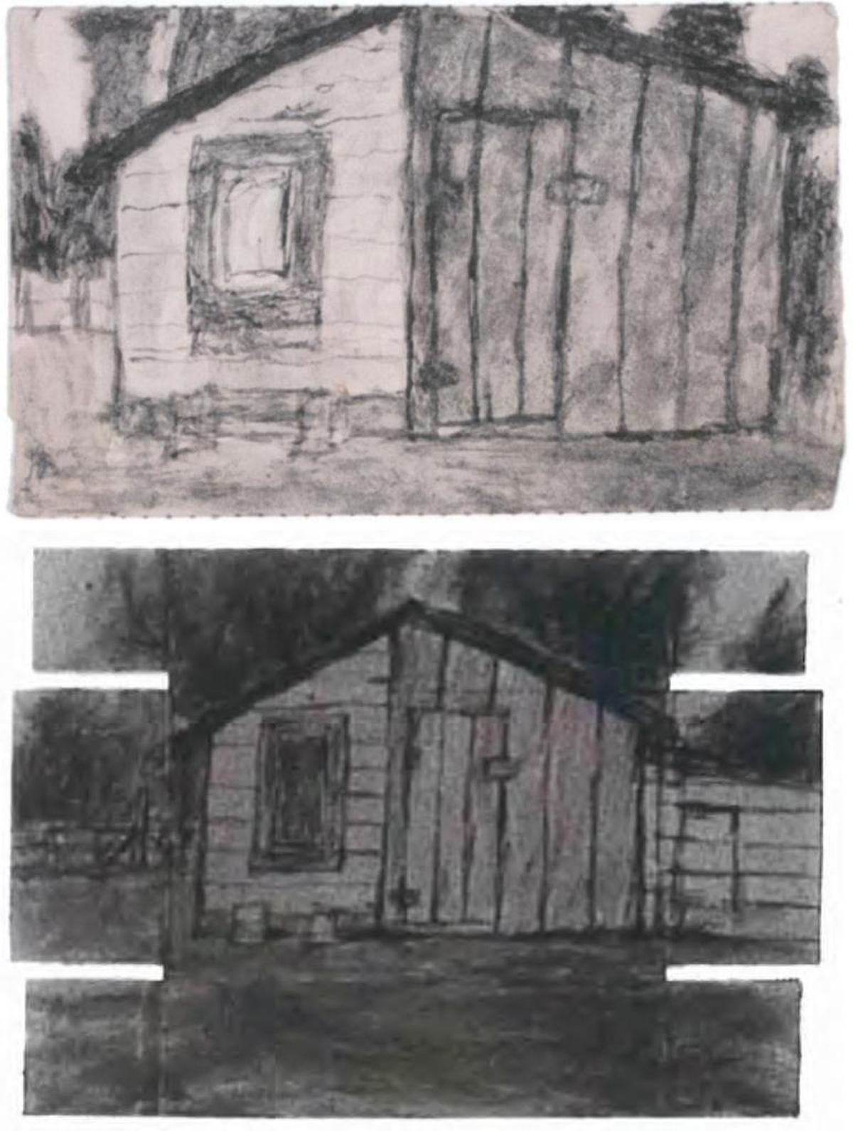 Above, a work by Boise artist James Castle. Below, an illustration by Allen Say included in "Silent Days, Silent Dreams."