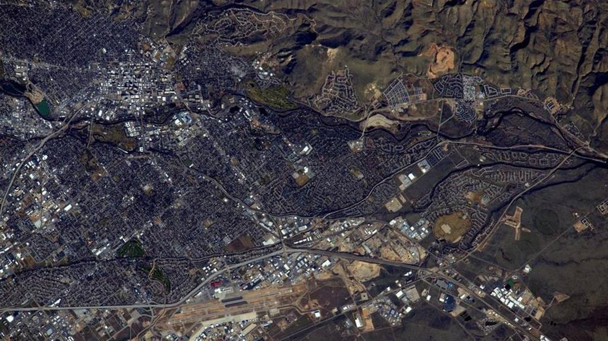 The view of Boise from space.